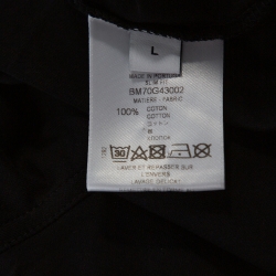 Pre Owned تي شيرت جيفنشي رقبة مستديرة طباعة سهم متعاكس مزدوج قطن أسود L