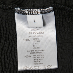 Givenchy Black Distressed Cotton Logo Print Sweatshirt L