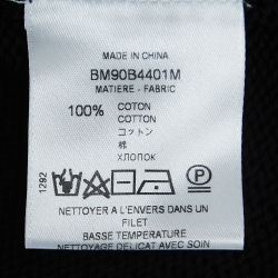 مملوكة مسبقًا Givenchy Black Logo Jacquard Cotton Knit Sweater L