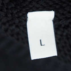 مملوكة مسبقًا Givenchy Black Logo Jacquard Cotton Knit Sweater L