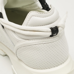 Pre Owned Givenchy White Perforated Leather Spectre Sneakers Size 42