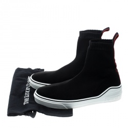 Givenchy Black Knitted Fabric George V Mid Sock Sneakers Size 42