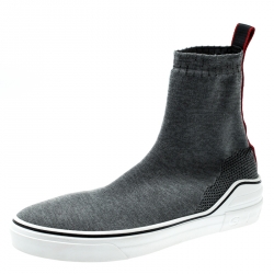 Givenchy Grey Knitted Fabric George V Mid Sock Sneakers Size 42