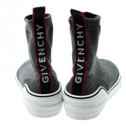 Givenchy Grey Knitted Fabric George V Mid Sock Sneakers Size 42