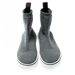 Givenchy Grey Knitted Fabric George V Mid Sock Sneakers Size 42