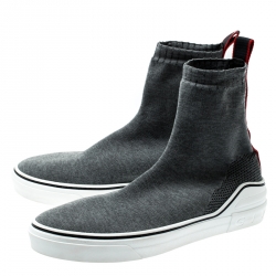 Givenchy Grey Knitted Fabric George V Mid Sock Sneakers Size 42