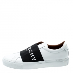 Givenchy Monochrome Leather Urban Street Knot Detail Slip On Sneakers Size 39