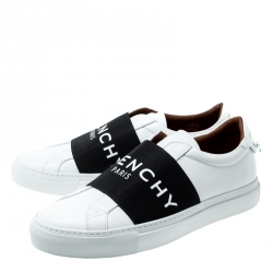 Givenchy Monochrome Leather Urban Street Knot Detail Slip On Sneakers Size 39