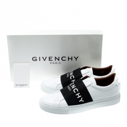 Givenchy Monochrome Leather Urban Street Knot Detail Slip On Sneakers Size 39