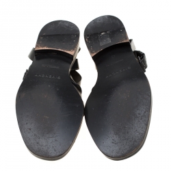 Givenchy Black Leather Crisscross Ankle Strap Sandals Size 43