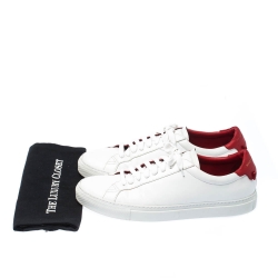 مملوكة مسبقًا  حذاء رياضي جيفنشي ايربان ستريت بحافة منخفضة جلد أحمر / أبيض مقاس 45