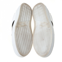 Givenchy White/Black Leather Urban Street Logo Slip On Sneakers Size 40