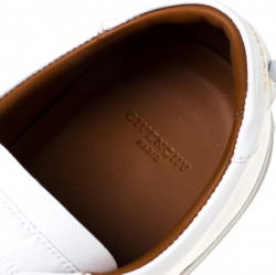 Givenchy White/Black Leather Urban Street Logo Slip On Sneakers Size 40