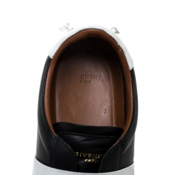 Givenchy White/Black Leather And Elastic Band Urban Street Slip On Sneakers Size 41