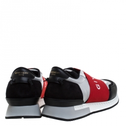 Givenchy Multicolor Leather, Elastic Band And Fabric Urban Street Slip On Sneakers Size 43