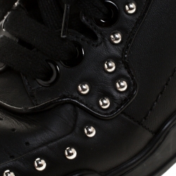 Pre Owned حذاء رياضي جيفنشي "تيسون" مرصع مرتفع من أعلى جلد أسود مقاس 41