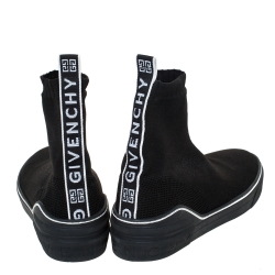 Givenchy Black Knitted Fabric George V Mid Sock Sneakers Size 44