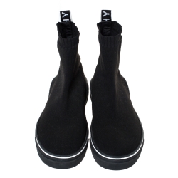 Givenchy Black Knitted Fabric George V Mid Sock Sneakers Size 44