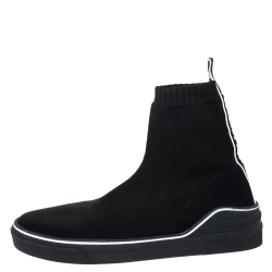Givenchy Black Knitted Fabric George V Mid Sock Sneakers Size 44