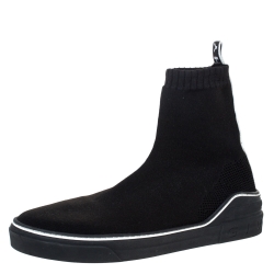 Givenchy Black Knitted Fabric George V Mid Sock Sneakers Size 44
