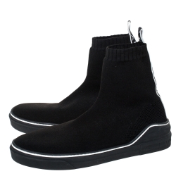 Givenchy Black Knitted Fabric George V Mid Sock Sneakers Size 44