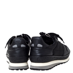 Pre Owned حذاء رياضي جيفنشي تي أر ثري رانر نايلون وجلد أسود مقاس 42