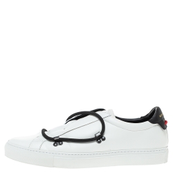 Pre Owned Givenchy White Leather Urban Street Hike Slip On Sneakers Size 44