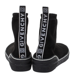 Givenchy Black Knitted Fabric George V Mid Sock Sneakers Size 43