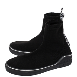 Givenchy Black Knitted Fabric George V Mid Sock Sneakers Size 43