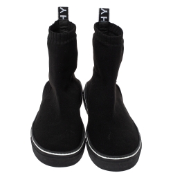Givenchy Black Knitted Fabric George V Mid Sock Sneakers Size 43