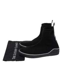 Givenchy Black Knitted Fabric George V Mid Sock Sneakers Size 43