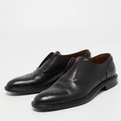 Givenchy Black Leather Slip On Oxfords Size 44