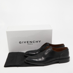 Givenchy Black Leather Slip On Oxfords Size 44