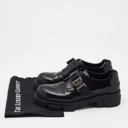 Givenchy Black Leather Buckle Monk Derby Size 41