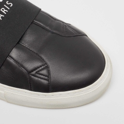 Givenchy Black Leather Stretch Band Urban Street Slip On Sneakers Size 44