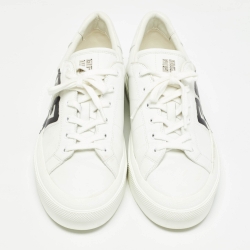 Pre Owned Givenchy White Leather Low Top Sneakers Size 45