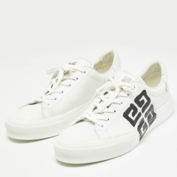 Pre Owned Givenchy White Leather Low Top Sneakers Size 45