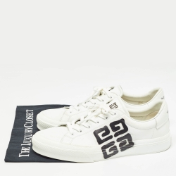 Pre Owned Givenchy White Leather Low Top Sneakers Size 45