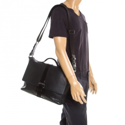 Givenchy Black Leather Briefcase 