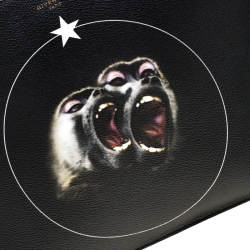 Pre Owned Givenchy Black Monkey Brothers Leather Pouch