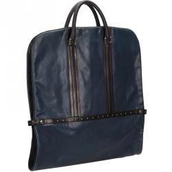 Pre Owned Givenchy Navy Blue Studded Leather Garment Bag