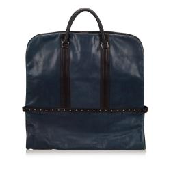 Pre Owned Givenchy Navy Blue Studded Leather Garment Bag
