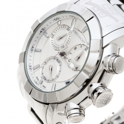 Givenchy Silver White Stainless Steel GV.5220J Men's Wristwatch 48MM