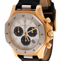 Pre Owned Givenchy Mother of Pearl Rose Gold Plated Steel Five Chronograph GY100131S01 Men's Wristwatch 41 mm