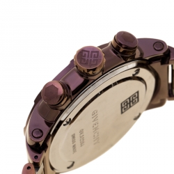 Pre Owned Givenchy Brown/Bronze PVD Coated Stainless Steel GV5220J Men's Wristwatch 48 mm