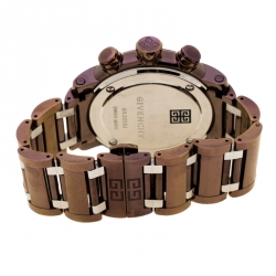 Pre Owned Givenchy Brown/Bronze PVD Coated Stainless Steel GV5220J Men's Wristwatch 48 mm