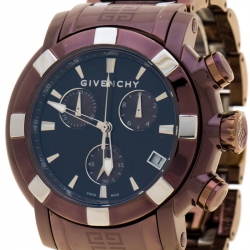 Pre Owned Givenchy Brown/Bronze PVD Coated Stainless Steel GV5220J Men's Wristwatch 48 mm