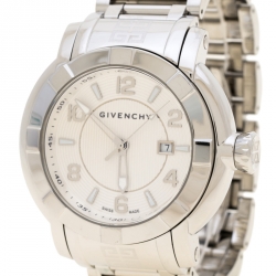 Givenchy White Stainless Steel GV.5254J Men's Wristwatch 48 mm