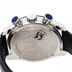 Pre Owned Versace Silver Stainless Steel V-Ray VDB Men's Wristwatch 44 mm
