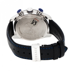 Pre Owned Versace Silver Stainless Steel V-Ray VDB Men's Wristwatch 44 mm